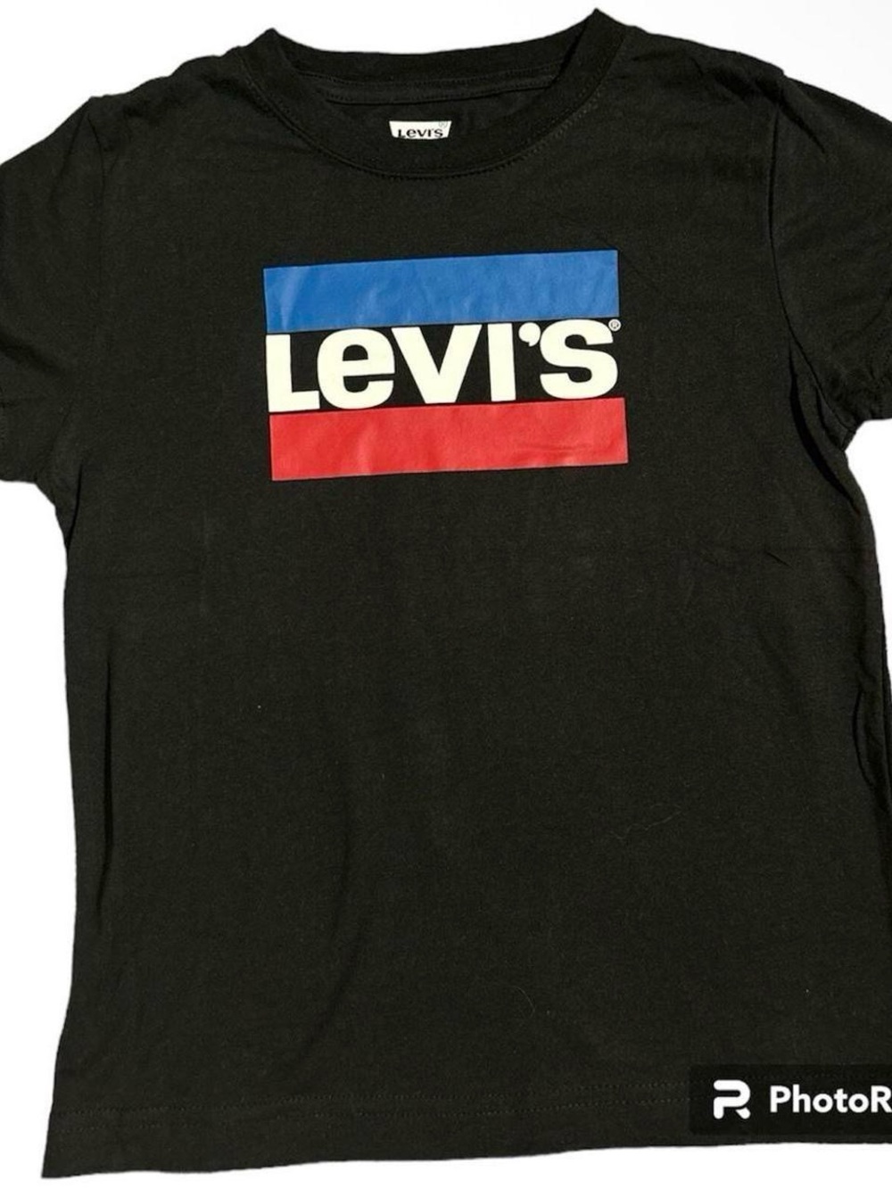 Levi’s Kids Graphic T-Shirt Size 6/7 Red Blue Short Sleeve Cotton Tee